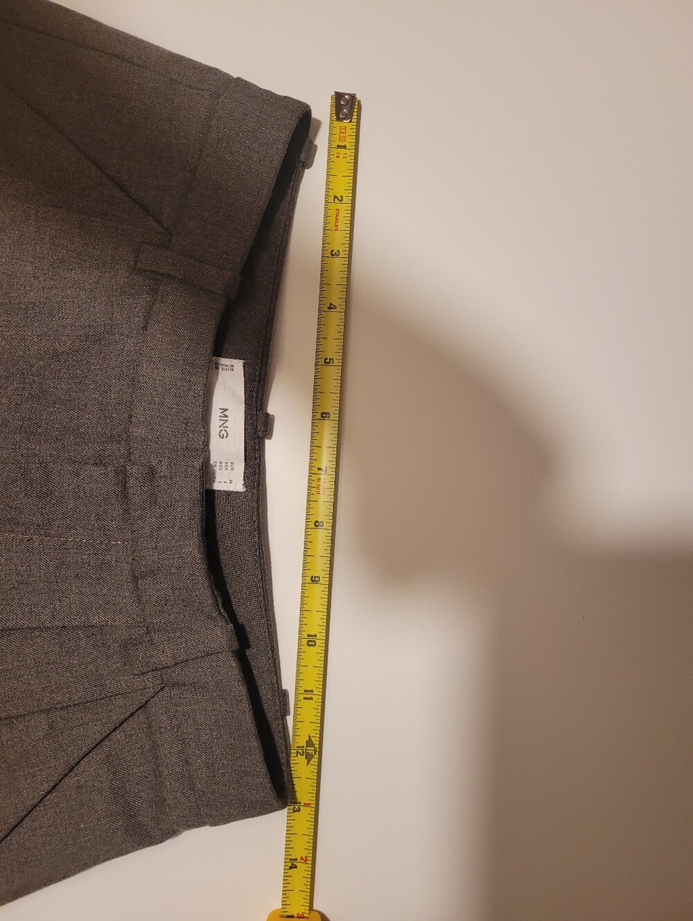 MANGO Tailored High-Waist Wool Blend Trousers Pants in Charcoal - Picture 13 of 13